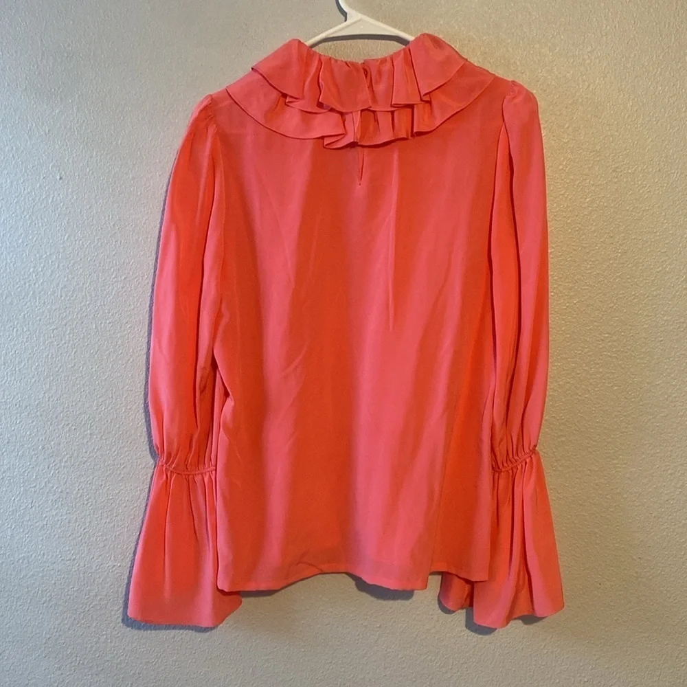 Ruffle Silk Blouse Tory Burch